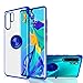 Huawei P30 Pro Case, [360° Ring Stand] Crystal Clear [Electroplated Metal Technology] Silicone Soft TPU [Shockproof Protection] Thin Cover Compatible with Huawei P30 Pro (Blue, P30 Pro)