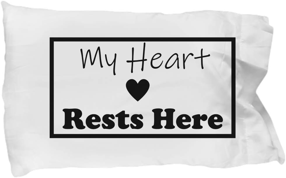 Amazon Com Bee Fresh Valentines Pillow Covers My Heart Rests Here Heart Pillow Case San Valentine Gift Anaversary Gift For Girlfriend Home Kitchen