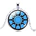 Jiayiqi Women Men Fancy Arc Reactor Twinkle Time Gem Pendant Collar Necklace