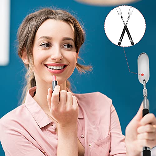 3 Pieces Telescoping Inspection Mirror Set Round Mirror Adjustable Inspection Tool For Checking Vehicle Observing Eyelashes Mouth And Small Part Extendable Retractable Inspection Tool Kit 3 Sizes - View #10