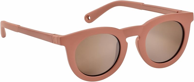 , Occhiali Da Sole Per Bambini 4-6 Anni, Protezione 100% UV - CAT 3, Protezione Laterale, Comfort Ottimale, Aste Regolabili A 360°, Adattabili Alla Vista, Collezione Retro, Sunshine Terracotta