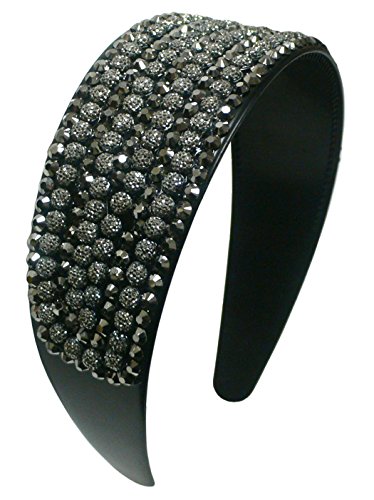 Wide band bling bling headband ni86012-24611hematite
