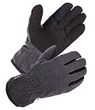 SKYDEER Winter Running Gloves with Soft Deerskin Warm Leather Fleece Cotton and 3M Thinsulate Insulation Suitable for Outdoor Sport and Keep Warm in Cold Weather (SD8662T/M)