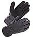 SKYDEERE Winter Running Gloves - Heated Soft Deerskin Warm Leather and Fleece Glove, with 3M Thinsulate Insulation Suitable for Outdoor Sport and Keep Warm in Cold Weather (Gray Medium)