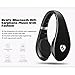 Bodecin 3D Stereo Wireless Bluetooth Sport Headsets + EDR 4.1 Chip Over Ear Headphones with Build-in Mic for iOS and Android Smartphones (Black)
