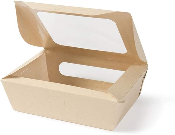 BIOZOYG Caja para Llevar de Fibras de bambú I Caja cartón orgánico Tree Free con Doble