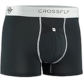 Crossfly IKON X Men’s Underwear 3" Trunk Boxer Briefs, 24 Hour Comfort and Innovative Access, No Chafe, Breathable and Soft