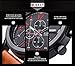 GOHUOS Men's Leather Strap Stainless Steel Sport Analog Quartz Wrist Watch Brown