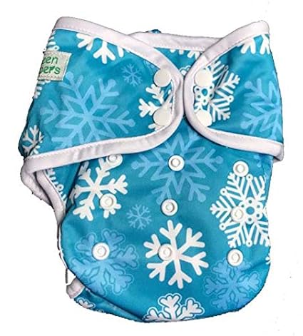 Green Diapers InfiniT AIO One Size Diaper, Let it Snow