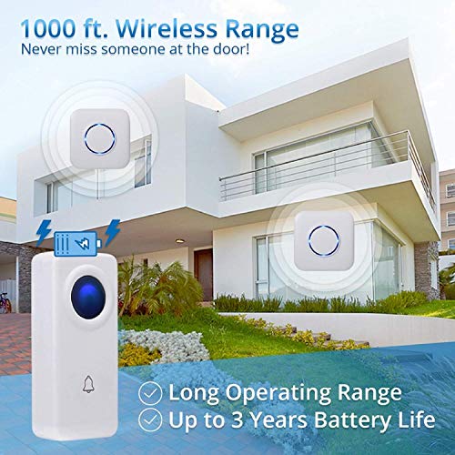 Wireless Doorbell System for Home - SKYPOINT Expandable Door Bells ...