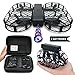 Dwi Dowellin Drones with 720P HD Camera WiFi FPV Foldable Drone with Altitude Hold and One Key Take Off Landing RC Quadcopter with 2 pcs 3.7V 380mAh Lipo Batteries D7 Black