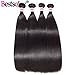 Bestsojoy 10A Brazilian Virgin Hair Straight 4 Bundles Brazilian Human Hair Extensions 100% Unprocessed Human Hair Weave Natural Color (20 22 24 26)