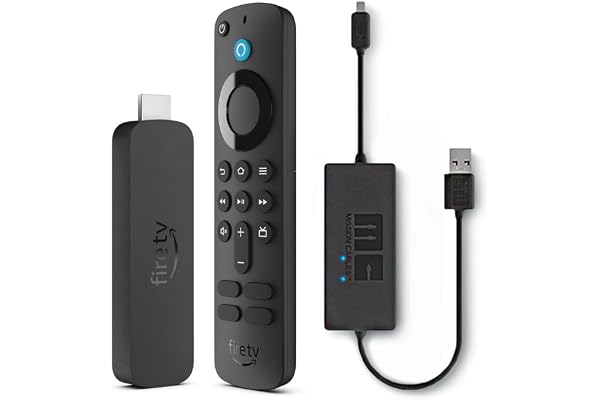 Amazon Fire TV Stick 4K with USB Power Cable (eliminates the need for AC adapter)