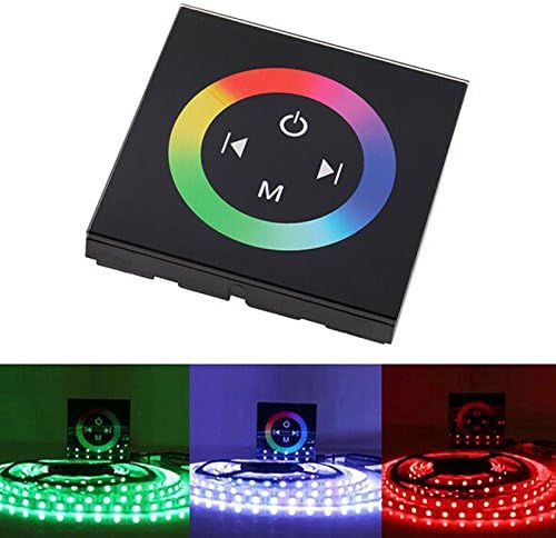Eforlighting Touch Wand Einbau LED RGB Strip Controller Steuerung 12V-24V Schalter Dimmer Black White (BLACK)