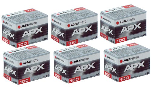 Agfa 6pcsapx 100 135-36 professionelle b & w Film
