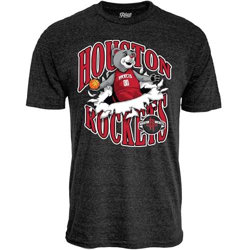 Houston Rockets NBA Officially Licensed Youth Tri-Blend T-Shirt Slam Mascot Bla…