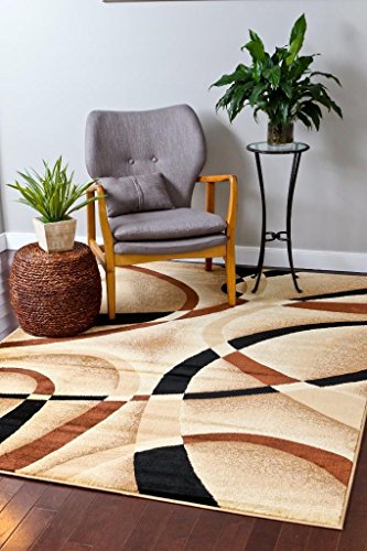 2305 Beige Multi 5-feet 2-inch By 7-feet 2-inch Modern Area Rugs Modern
