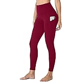 HLTPRO Plus Size Leggings with Pockets for Women - Black Yoga High Waist Tummy Control Pants for Workout