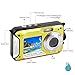Underwater Camera Full Hd 1080P Waterproof Digital Camera 24.0MP Underwater Digital Camera Self Point and Shoot Dual Screen Waterproof Camera (801A) (A1)