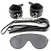 Yistore Soft Comfortable Fur Leather Handcuffs, Faux Soft Suede Leather Whips, Velvet Cloth Blindfold Eye Mask for Couples, 3.2 Ounce