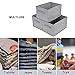 GRANNY SAYS Storage Baskets for Shelves, Fabric Storage Bins with Handles, Collapsible Storage Boxes, Closet Storage Bins, Organizers and Storage, Gray, Large, 3-Pack