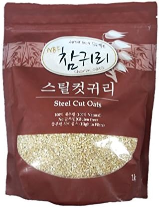 NBF Steel Cut Oats 1kg - Fresh Wholegrain, Rich Dietary Fiber, 1kg, 35.2Oz