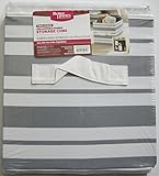 Better Homes and Gardens Collapsible Fabric Storage Cube - Gray Stripe