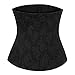 luxilooks Women Latex Sport Steel Boned Corsets and Bustiers Waist Training Cincher,Black/L