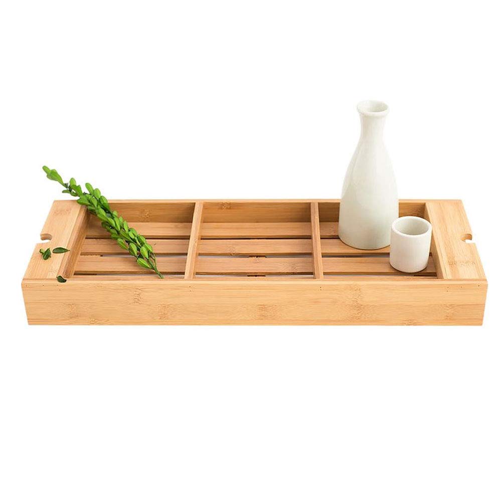 Cocoarm Bathtub Tray Bath Tray Bathtub Rack Shelf Bamboo Bath Caddy Tray Home Bathroom Bath Tub Wine Book Holder Storage Shelf Bathroom Storage Organisation Bathroom Trays