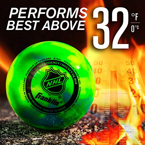 Franklin Sports NHL Street Hockey Balls No Bounce Outdoor Street