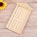 PIXNOR 1:12 Dollhouse Miniature 6-panel Wood Door with Steepletop