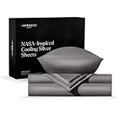Miracle Made Extra Luxe Soft, Cool-to-The-Touch Cotton Bed Sheet Set, 3-Piece – Silver-Treated, Breathable, Lightweight Bedding – Twin XL Size, Silver Grey