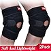 Knee Brace Support ( Soft and Lightweight with 2 Pack by PrettyCare ) Adjustable Open Patella Braces Protector & Knee Cap Stabilizer For Arthritis, Meniscus Tear, Basketball, Exercise, Running