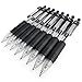 WERLIKEZ-Grip Mini Retractable Ballpoint Pen - Pack of 8 - Black