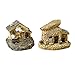 8 Pieces Fairy Garden Accessories Miniature Fairy Garden Stone House for Miniature Garden Ornaments Dollhouse Decor (Random color)