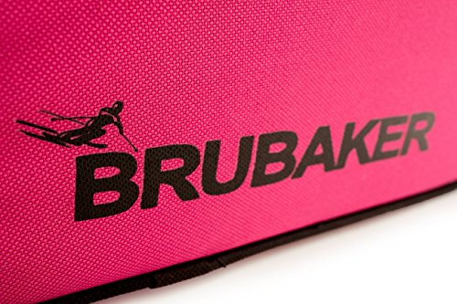 BRUBAKER Superfunction - Limited Edition - Combo Ski Boot Bag and Ski Bag for 1 Pair of Ski, Poles, Boots and Helmet - Dark Pink Grey - Thumbnail 3