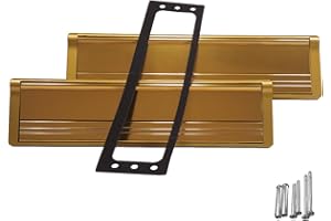 Draft Dodger Telescopic Mail Slot (Polished Gold, Grand (12"))