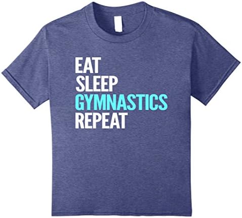 Kids Gymnastics novelty tshirt for Gymnastic lovers 8 Heather Blue