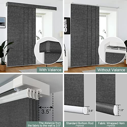 Yoolax Costom smart panel track blinds,motorized sliding panel blinds