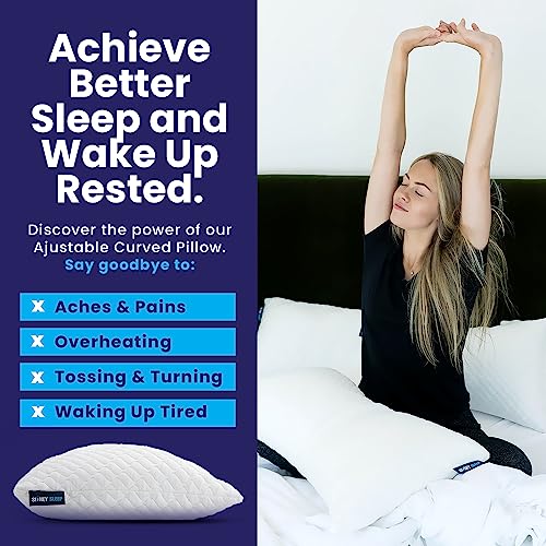 Sidney Sleep Bed Pillow for Side and Back Sleepers Adjustable Filling