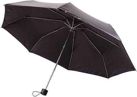 Amazon Co Jp Ptelea 小黒い傘ダブル傘超軽量太陽の保護の傘uv保護黒いプラスチック製の傘折りたたみ傘 Color Black Size 54cm 8k ホーム キッチン