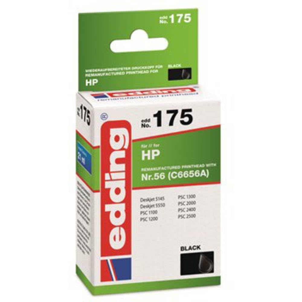 Edding 18-175 EDD-175 Ink Cartridge for HP No. 56 (C6656A) Black