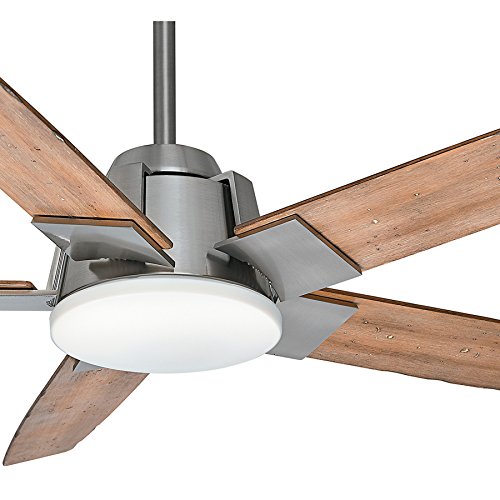 Casablanca Fan 56 inch Brushed Nickel Finish Ceiling Fan with 5 White Washed Distressed Oak Veneer Exclusive Blades (Certified Refurbished) - Thumbnail 6