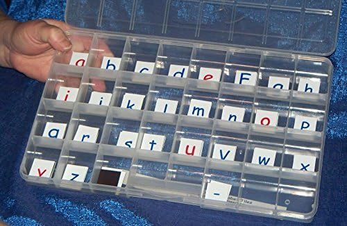 Spelling Power Magnetic Alphabet Tiles Organizer Box