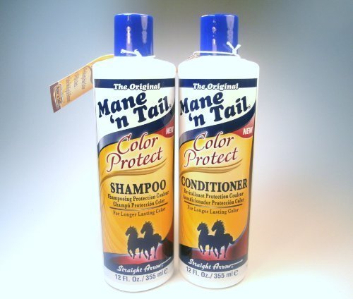 The Original Mane â€˜n Tail Color Protect Shampoo + Conditioner â€“ 8 Weeks Color Vibrancy â€“ Max Color Hold, Healthier Hair - Reduced Frizz, UV/Thermal Protection â€“ 12 Oz â€“ 2-Pack