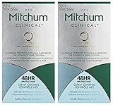 Mitchum Clinical Antiperspirant Deodorant For Men - Soft Solid - Clean Control Scent - Net Wt. 1.6 OZ (45 g) Each - Pack of 2