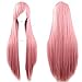 Rbenxia 32'' Women's Cosplay Wig Hair Wig Long Straight Costume Party Full Wigs Pink