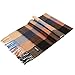 Saferin Women Men Cashmere & Lambwool Plaid Soft & Warm Scarf with Gift Box
