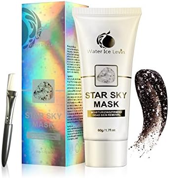 Water Ice Levin Glitter Face Mask Glow Gold Peel off Black Face Mask Moisturizing Deep Cleaning Pore Shining for acne Oil Control, Anti-Aging Wrinkle Reduction Mineral mud mask