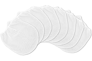 Pcmursal 8 Pcs Paint Strainer Bag, 1 Gallon Paint Filter White Fine Mesh Bag Disposable Paint Strainers with Elastic Drawstring Top Opening Nylon Mesh Filter for Paint Gardening (1 Gallon)